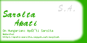 sarolta apati business card